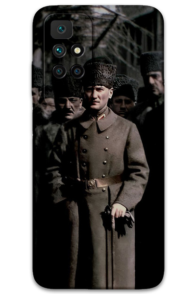MRCİLETİSİM غطاء خلفي لهاتف Xiaomi Redmi 10 بنمط HD مطبوع - قبعة أتاتورك
