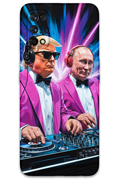 MRCİLETİSİM غطاء خلفي لهاتف Realme 7 Pro بنمط HD مطبوع - دي جي ترامب بوتين