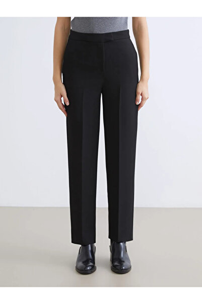 LC Waikiki Lcwaikiki Classic Black Straight Leg Women's Fabric Pants