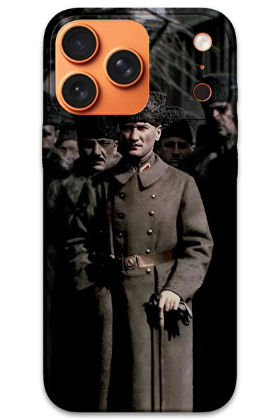 MRCİLETİSİM غطاء خلفي لهاتف iPhone 17 Pro Max بنمط HD مطبوع - أتاتورك كالباك