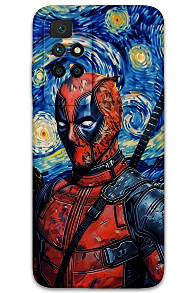 MRCİLETİSİM غطاء خلفي لهاتف Xiaomi Redmi 10 بنمط HD مطبوع - ديدبول