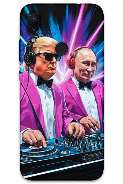 MRCİLETİSİM غطاء خلفي لهاتف Xiaomi Redmi Note 7 بنمط HD مطبوع - دي جي ترامب ب...
