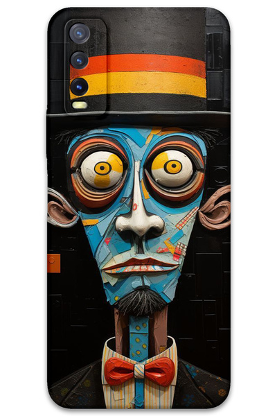 MRCİLETİSİM غطاء خلفي لهاتف Vivo Y20 / Y11S بنمط HD مطبوع - صراخ صامت