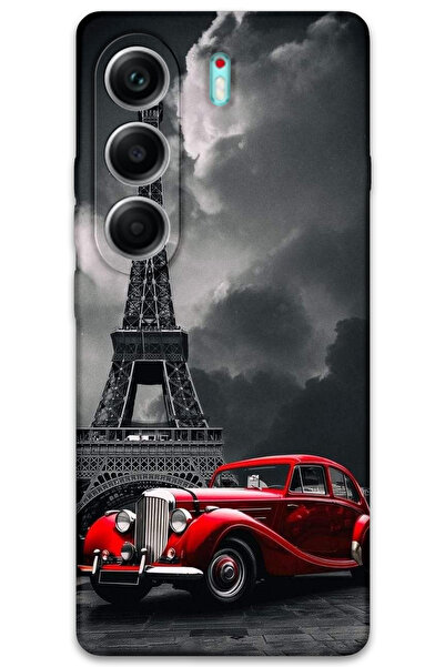 MRCİLETİSİM غطاء خلفي لهاتف تكنو كامون 40 4G بنمط عالي الدقة مطبوع - برج إيفل...