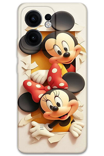 MRCİLETİSİM غطاء خلفي لهاتف اوبو رينو 13F 5G بنمط HD مطبوع - ميكي 2