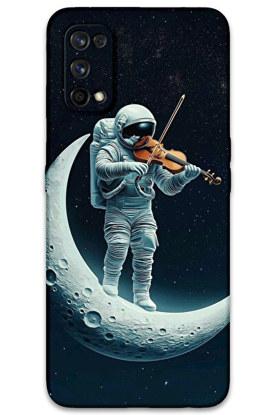 MRCİLETİSİM غطاء خلفي لهاتف Realme 7 Pro بنمط HD مطبوع - كمان رائد الفضاء