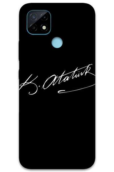 MRCİLETİSİM غطاء خلفي لهاتف Realme C21 بنمط HD مطبوع - توقيع أتاتورك