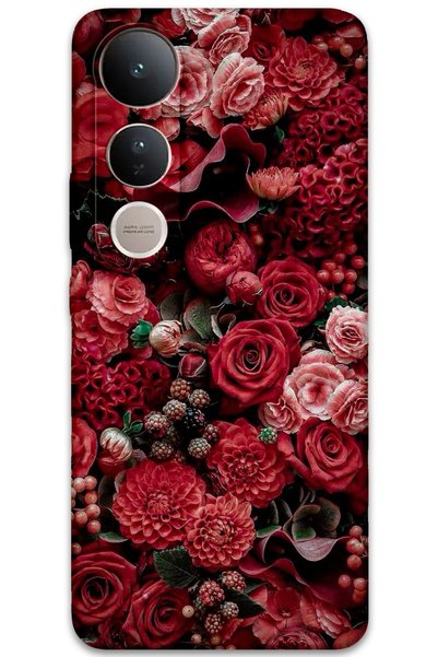 MRCİLETİSİM غطاء خلفي لهاتف Vivo V50 Lite 4G بنمط HD مطبوع - ورود