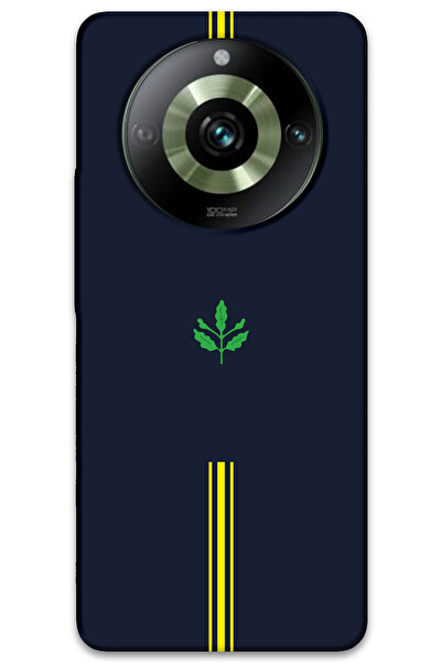 MRCİLETİSİM غطاء خلفي لهاتف Realme 11 Pro Plus بنمط HD مطبوع - أصفر وأزرق داكن