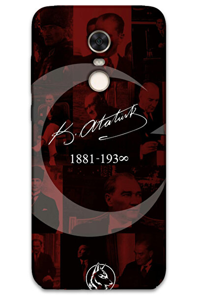 MRCİLETİSİM غطاء خلفي لهاتف Xiaomi Redmi 5 Plus بنمط HD مطبوع - نجمة أتاتورك ...