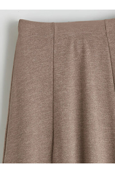 LC Waikiki Lcw Vision Beige Elastic Waist A-Line Skirt