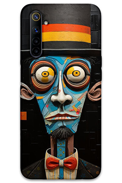 MRCİLETİSİM غطاء خلفي لهاتف Realme 6 بنمط HD مطبوع - صراخ صامت