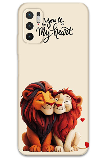 MRCİLETİSİM غطاء خلفي لهاتف Xiaomi Redmi Note 10 5G بنمط HD مطبوع - King Lion