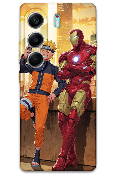 MRCİLETİSİM غطاء خلفي لهاتف تكنو كامون 40 4G بنمط HD مطبوع - الرجل الحديدي