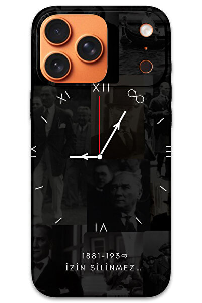 MRCİLETİSİM غطاء خلفي لهاتف iPhone 17 Pro Max بنمط HD مطبوع - أتاتورك 9-15