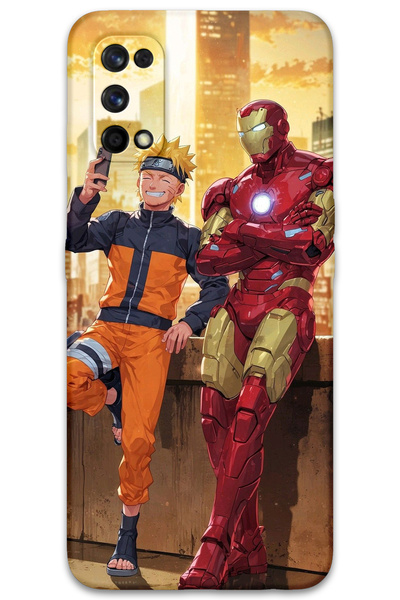 MRCİLETİSİM غطاء خلفي لهاتف Realme 7 Pro بنمط HD مطبوع - الرجل الحديدي