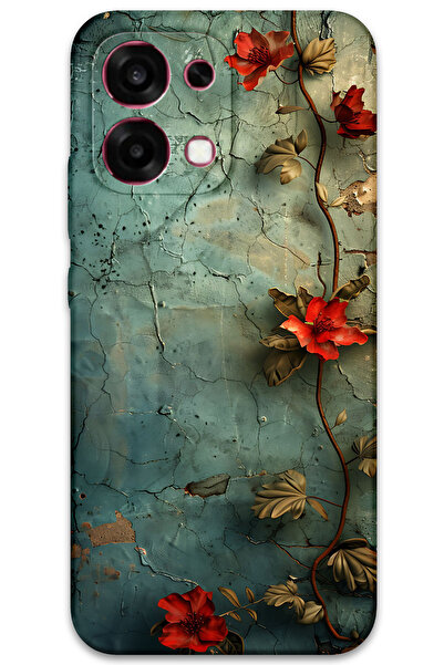 MRCİLETİSİM غطاء خلفي لهاتف اوبو A6 برو 4G بنمط HD مطبوع - زهرة اللبلاب