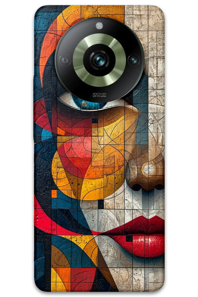 MRCİLETİSİM غطاء خلفي لهاتف Realme 11 Pro Plus بنمط HD مطبوع - وجه فني