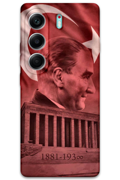 MRCİLETİSİM غطاء خلفي لهاتف تكنو كامون 40 برو بنمط عالي الدقة مطبوع - أتاتورك أناميتاكابير