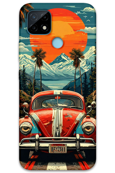 MRCİLETİSİM Realme C21 Case Hd Pattern Printed Back Cover - Vosvos Ay