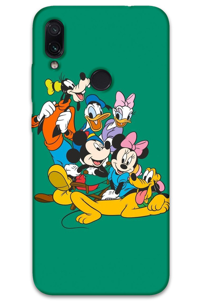 MRCİLETİSİM غطاء خلفي لهاتف Xiaomi Redmi Note 7 بنمط HD مطبوع - ميكي 1
