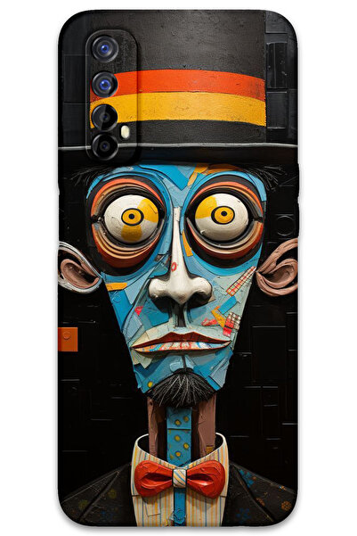 MRCİLETİSİM غطاء خلفي لهاتف ريلمي 7 بنمط HD مطبوع - صراخ صامت