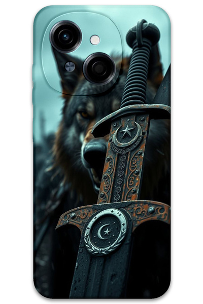 MRCİLETİSİM غطاء خلفي متوافق مع هاتف Tecno Spark Go 1 2025 بنمط HD مطبوع - سي...