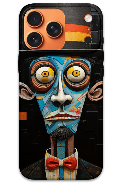 MRCİLETİSİM غطاء خلفي لهاتف iPhone 17 Pro Max بنمط HD مطبوع - صراخ صامت