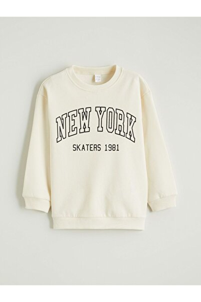 LC Waikiki LCW Kids New York cu imprimeu Hanorac gros pentru băieți tricou