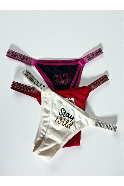 SATTENS Vip Secret 3-Pack Boxed Women's Colorful Stone Panties Set – Stone Tanga