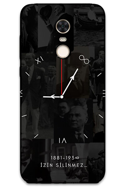 MRCİLETİSİM غطاء خلفي لهاتف Xiaomi Redmi 5 Plus بنمط HD مطبوع - أتاتورك 9-15