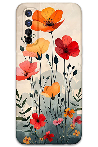 MRCİLETİSİM غطاء خلفي لهاتف Realme 7 بنمط HD مطبوع - توليب