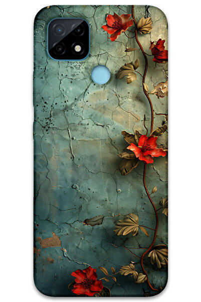 MRCİLETİSİM غطاء خلفي لهاتف Realme C25 بنمط HD مطبوع - زهرة اللبلاب