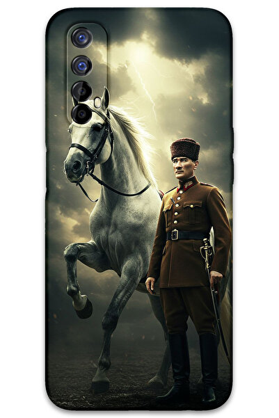 MRCİLETİSİM غطاء خلفي لهاتف Realme 7 بنمط HD مطبوع - أتاتورك شيمبك