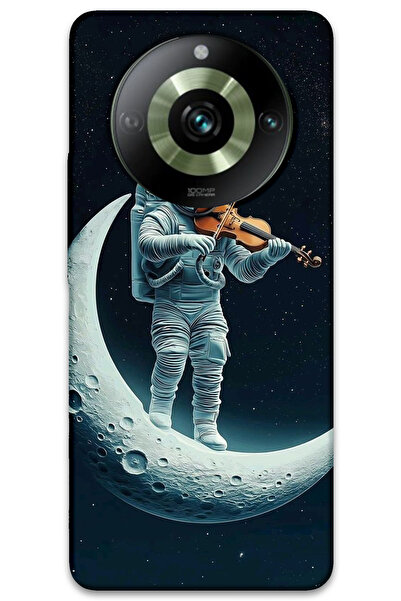 MRCİLETİSİM غطاء خلفي لهاتف Realme 11 Pro Plus بنمط HD مطبوع - كمان رائد الفضاء