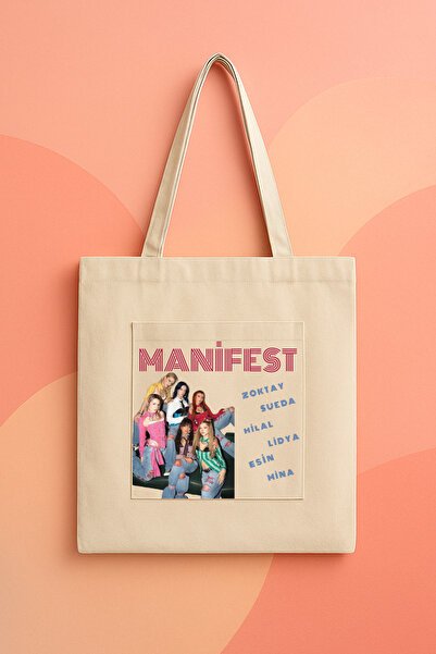 lovver Geantă din pânză imprimată, cu design special, Geantă de umăr, Manifes...