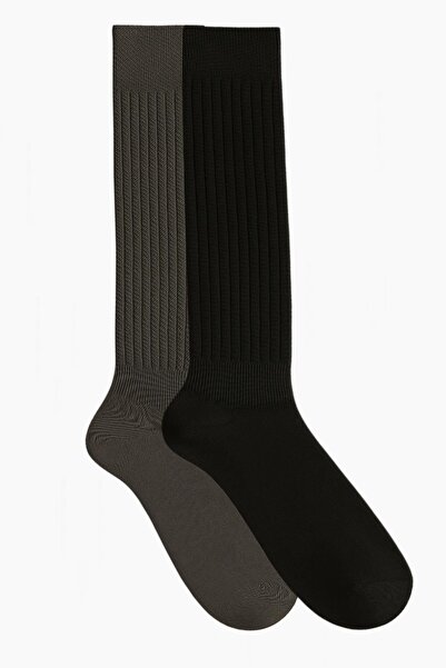 COTENCONCEPT 2 Pieces of Basic Thick Cotton Blend Over-The-Knee Socks