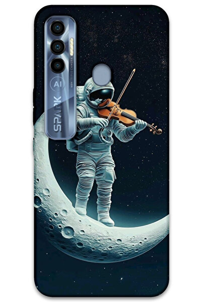 MRCİLETİSİM غطاء خلفي لهاتف Tecno Spark 7 Pro بنمط HD مطبوع - آلة موسيقية الف...