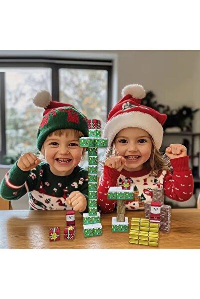 Toyska Minecraft Christmas Edition Magnetic Cube Set, 100 pieces, multicolor