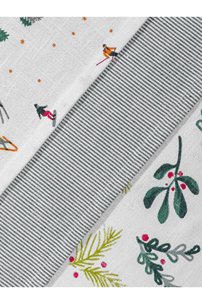 LC Waikiki Sparkling Choices from Shining Store |   Patterned Drying Cloth 3-Pack 40X50 cm