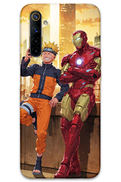 MRCİLETİSİM غطاء خلفي لهاتف Realme 6 بنمط HD مطبوع - الرجل الحديدي