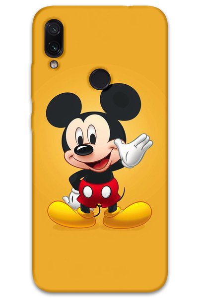 MRCİLETİSİM غطاء خلفي لهاتف Xiaomi Redmi Note 7 بنمط HD مطبوع - ميكي 3