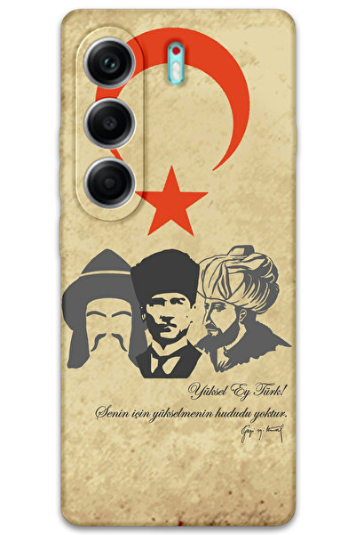 MRCİLETİSİM غطاء خلفي لهاتف تكنو كامون 40 4G بنمط HD مطبوع - يوسل آي ترك