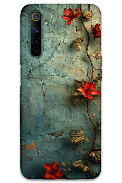 MRCİLETİSİM غطاء خلفي لهاتف Realme 6 بنمط HD مطبوع - زهرة اللبلاب