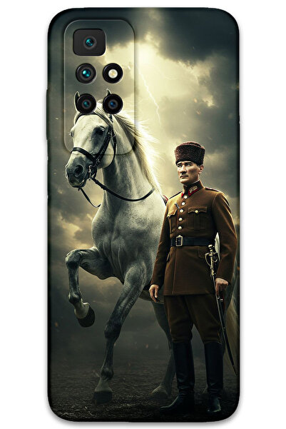 MRCİLETİSİM غطاء خلفي لهاتف Xiaomi Redmi 10 بنمط HD مطبوع - أتاتورك شيمبك