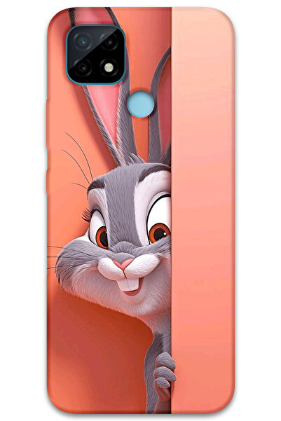 MRCİLETİSİM غطاء خلفي لهاتف Realme C21 بنمط HD مطبوع - BugsBunny 2