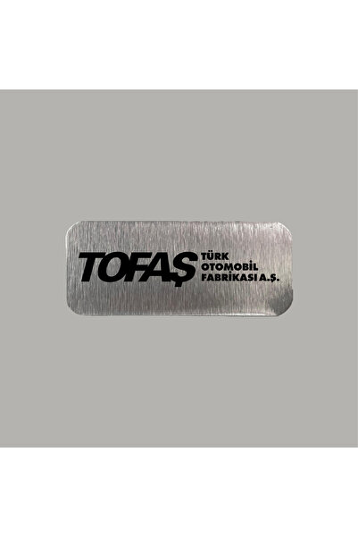 CRF Tofaş Türk Otomobil Metal Etiket 3x7 cm Arkası Yapışkanlı 1 Adet