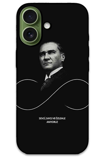 MRCİLETİSİM غطاء خلفي لهاتف iPhone 17 بنمط HD مطبوع - أتاتورك إنفينيتي