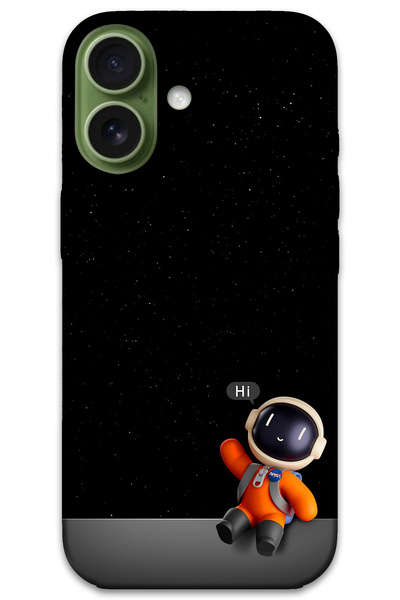 MRCİLETİSİM غطاء خلفي لهاتف iPhone 17 بنمط HD مطبوع - رائد الفضاء هاي