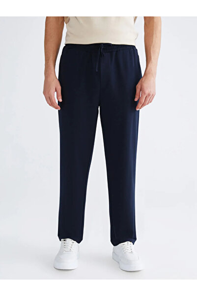 LC Waikiki Xside Navy Blue Elastic Waist Gabardine Men's Trousers